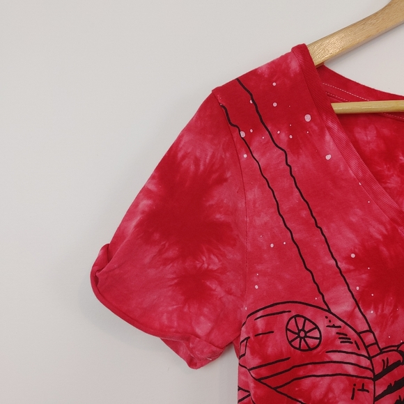 DISNEY | Star Wars Red Tie Dye XS T Shirt - Picture 5 of 6